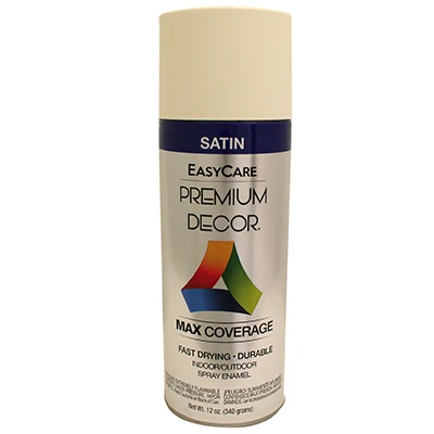 Premium Decor Spray Paint, Marshmallow Satin, 12 oz.