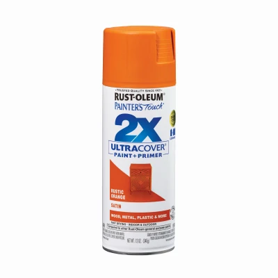 Painter's Touch 2X Satin Finish Spray Paint in Rustic Orange, 12 Ounce Can