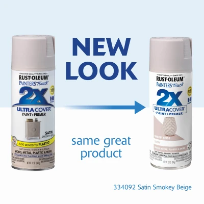 Painter's Touch 2X Satin Smokey Beige Spray Paint, 12 Ounce Can