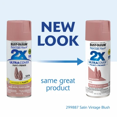Painter's Touch 2x Ultra Cover 12 Oz. Satin Vintage Blush Spray Paint