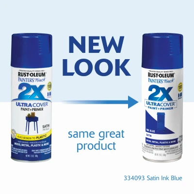 Painter's Touch 2X Satin Ink Blue Spray Paint, 12 Ounce Can