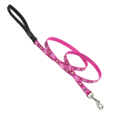 Dog Leash, Pupply Love Pattern, 1/2 In. x 6 Ft.