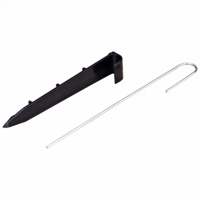 Universal Tubing Hold-Down Stake, Cleated Plastic, 6 in.