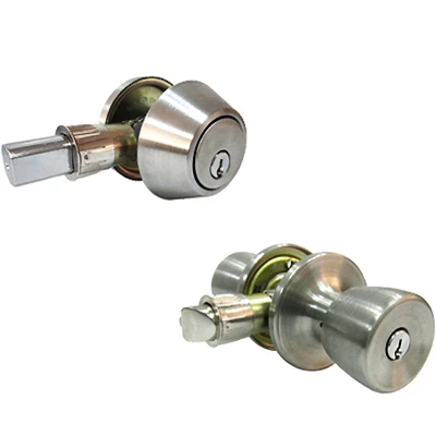 Tulip Mobile Home Combination Lockset, Stainless Steel, Keyed Entry & Deadbolt