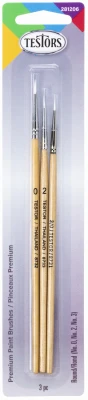 Premium Craft & Hobby Paint Brush Kit, Blue, 3-Pk.