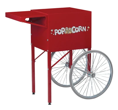Red Popcorn Cart, 38.5 Inches High, Classic Concession Style
