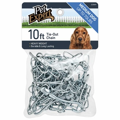 Tie Out Chain, 2.5 Millimeter Diameter by 10 Foot Length