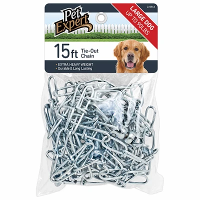 Extra Heavy Dog Tie Out Chain, 15-ft. Durable And Reliable