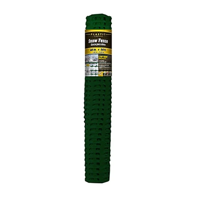 Green Plastic Snow/safety Fence, 4' X 50', Heavy-duty Polyethylene