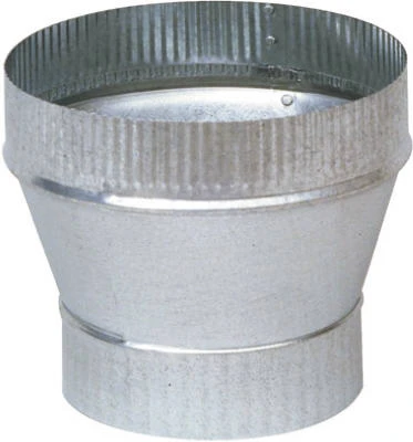 HVAC Duct Pipe Galvanized Taper Increaser, 4 x 6 In., 24-Guage