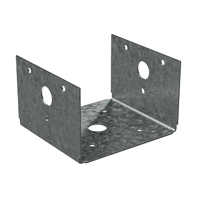 Half Base Post Cap, Galvanized Steel, 18 Gauge,