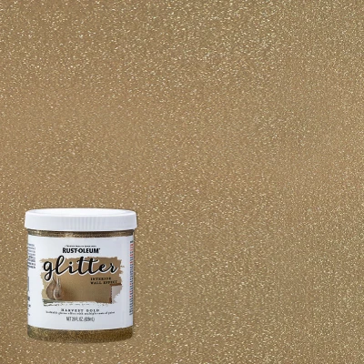 Glitter Interior Wall Effect Paint, Harvest Gold, Qt.