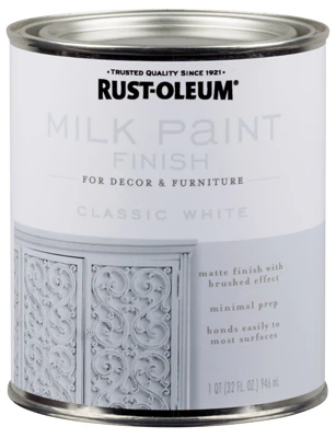 Milk Paint Finish, White, 30-oz.