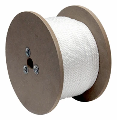 Solid Braided Nylon Rope, White, 3/8 In. X 400 Ft. - 280 Lb Work Load