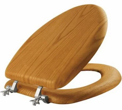 Oak Elong Toilet Seat