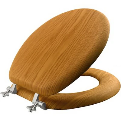 Natural Reflections Toilet Seat, Round, Wood Veneer, Oak