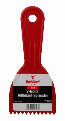Plastic Adhesive Spreader, V-notch, 1/4" X 3-inch For Drywall Applications