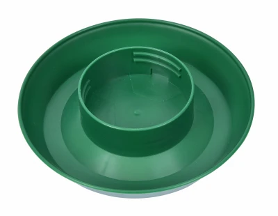 Chick Fountain Base Waterer, Screw-On, Green, 1-Qt.