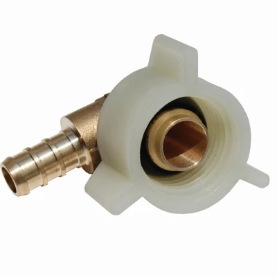 PEX Pipe Barb Swivel Elbow, 3/8 x 1/2 In.
