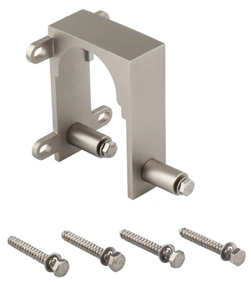 Interior Sliding Door Bypass Bracket, Satin Nickel