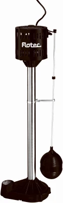 Pedestal Sump Pump, Cast Iron Housing, 1 Third Horsepower Motor
