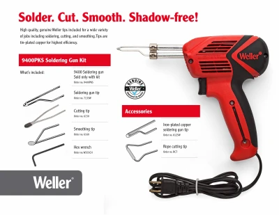 LED Soldering Gun Kit, Fast Heating, 140/100-Watt, 120-Volt