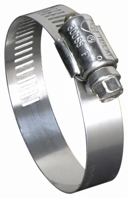 Hose Clamp, Marine Grade, Stainless Steel, 1 x 2 In.