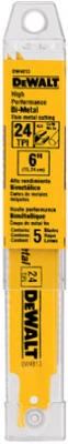 Bi-Metal Reciprocating Saw Blade, 6 In., 24-TPI, 5-Pk.