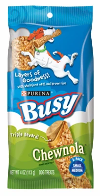 Dog Treats, Busy Chewnola, 4 oz., 2-Pk.