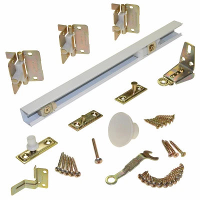 Bi-Fold Door Hardware Set, White, 33 In.