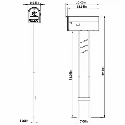 Mailbox-To-Go All-in-One Black Steel Mailbox and Post Combo