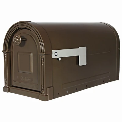 Garrison Post-Mount Mailbox, Large, Venetian Bronze Steel