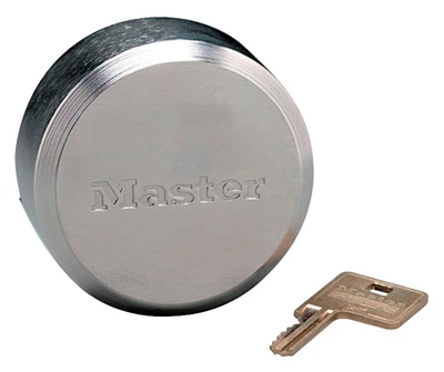 Shackleless High-Security Padlock, Puck Style, Re-Keyable, 2-7/8-In.