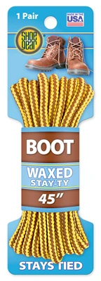 Stay-Ty Waxed Boot Laces Brown and Gold 45 Inch Pair