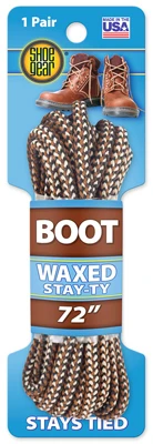 Stay-Ty Waxed Boot Laces, Rattlesnake, 72 In., Pair