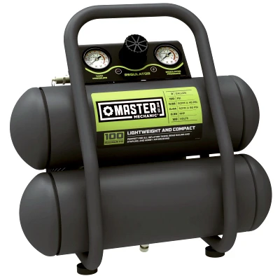 Twin Stack Air Compressor with Nailer and Stapler, 2 Gallon, 100 Maximum PSI