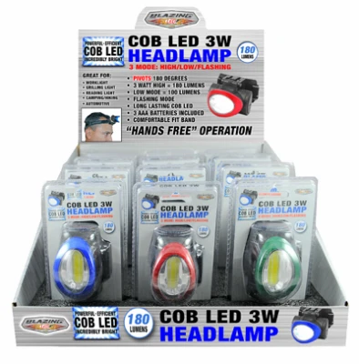 LED Head Lamp, 3-Modes, 3-Watt, 180 Lumens