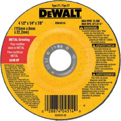 Fast Metal-Cutting Wheel, 4-1/2 x 1/4 In.