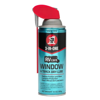 RV Window & Track Dry Lube, 3-In-1, 10 oz.