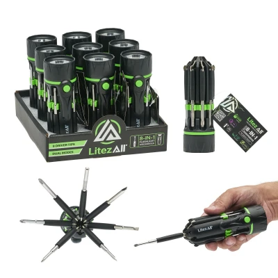 LED Flashlight + 7 Bit Screwdriver