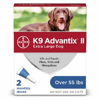 Flea And Tick Prevention & Treatmen for Dogs  over 55-Lbs., 2 Doses