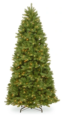 Artificial Pre-Lit Newberry Spruce Christmas Tree with 750 Clear Lights, 7.5 Feet Tall