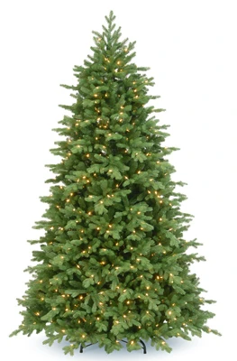Princeton Fraser Artificial Pre-Lit Christmas Tree with 800 Clear Lights, 7.5 Feet Tall