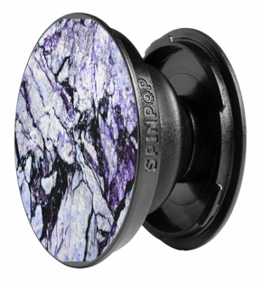 Smartphone Grip and Stand with Dark Marble Design
