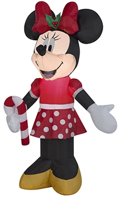 Christmas Inflatable Minnie Mouse, 3.5-Ft.
