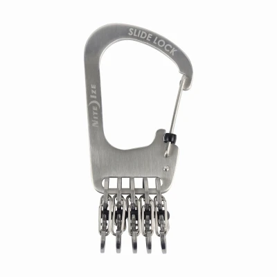 Nite Ize SlideLock 2.4 in. D Stainless Steel Silver Carabiner Key Chain Nite Ize SlideLock 2.4 in. D Stainless Steel Silver Carabiner Key Chain