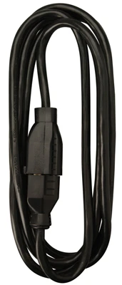 Extension Cord, 16/3 SJOW, Black Round Vinyl, 10-Ft.