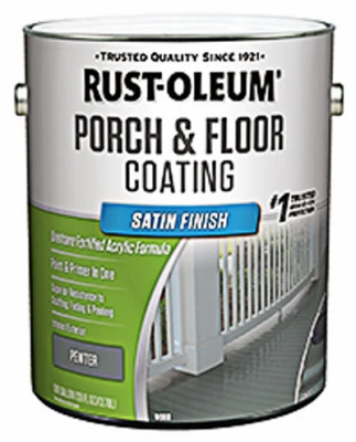 Porch & Floor Urethane Finish, Pewter Satin, 1-Gallon