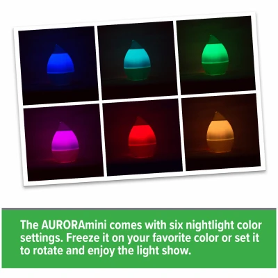 Aurora Ultrasonic Humidifier with Aroma Diffuser and LED Night Light, 1 Gallon Capacity, 750 Square Feet Coverage