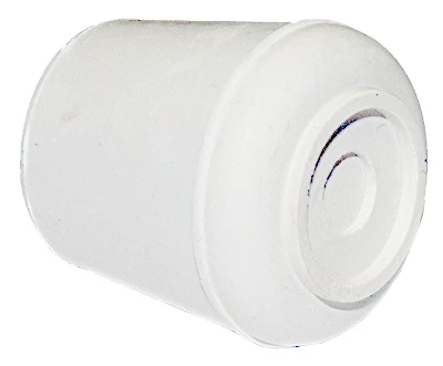 Furniture Leg Tip, Off White Rubber, 1-In.